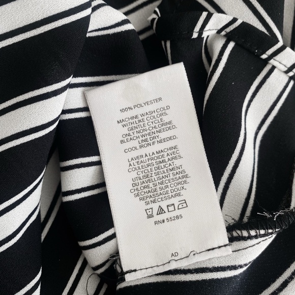 Express Women’s Striped Blouse, Size XS, Black & White - Picture 13 of 13